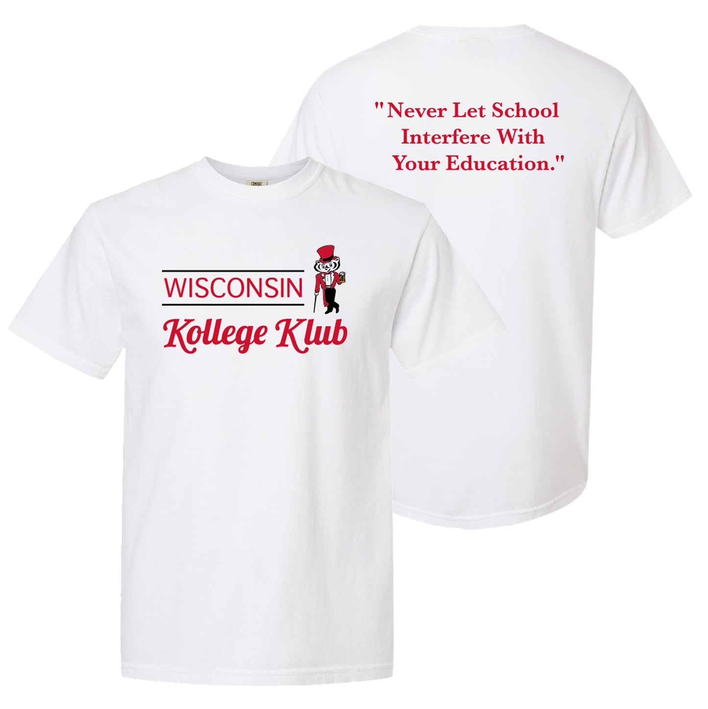 KK Comfort Colors Tee Madison White