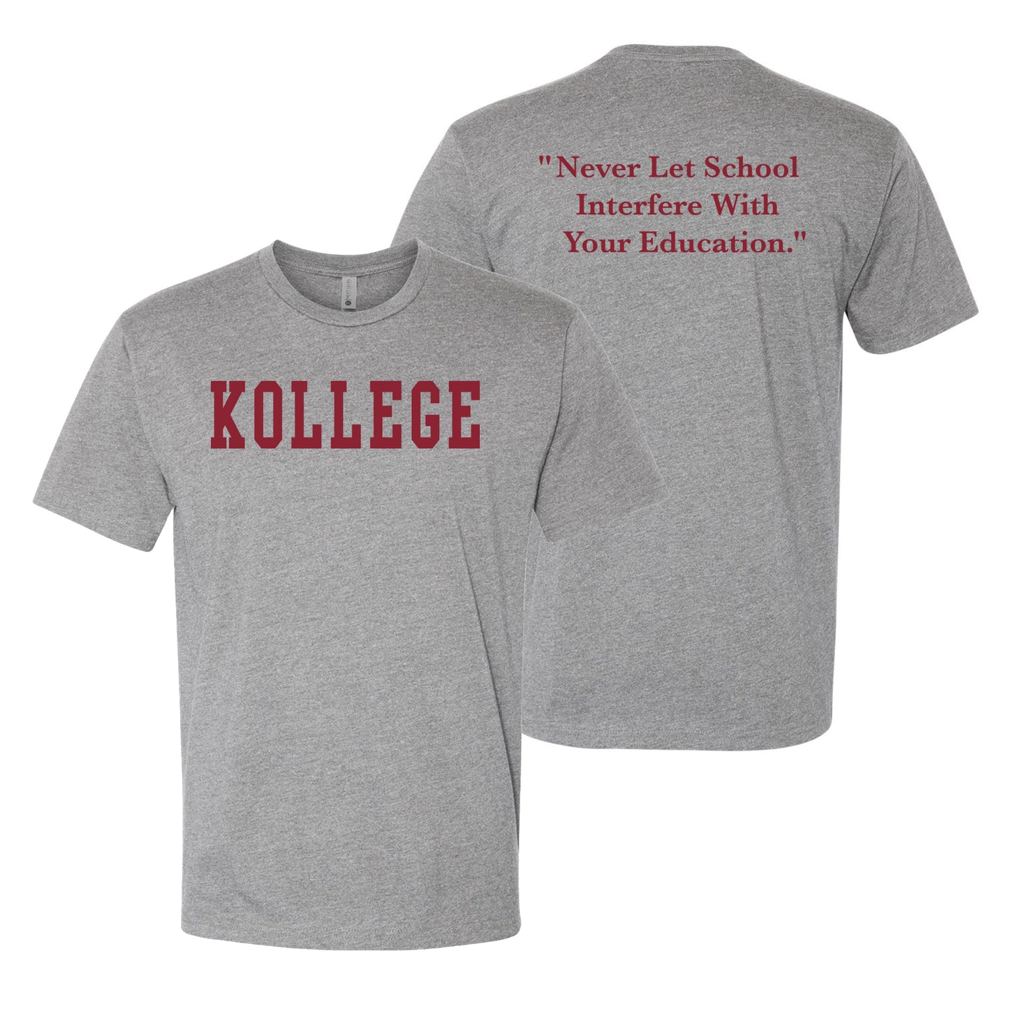 KOLLEGE - KK Dinkytown Klassic T-shirt - Heather Grey