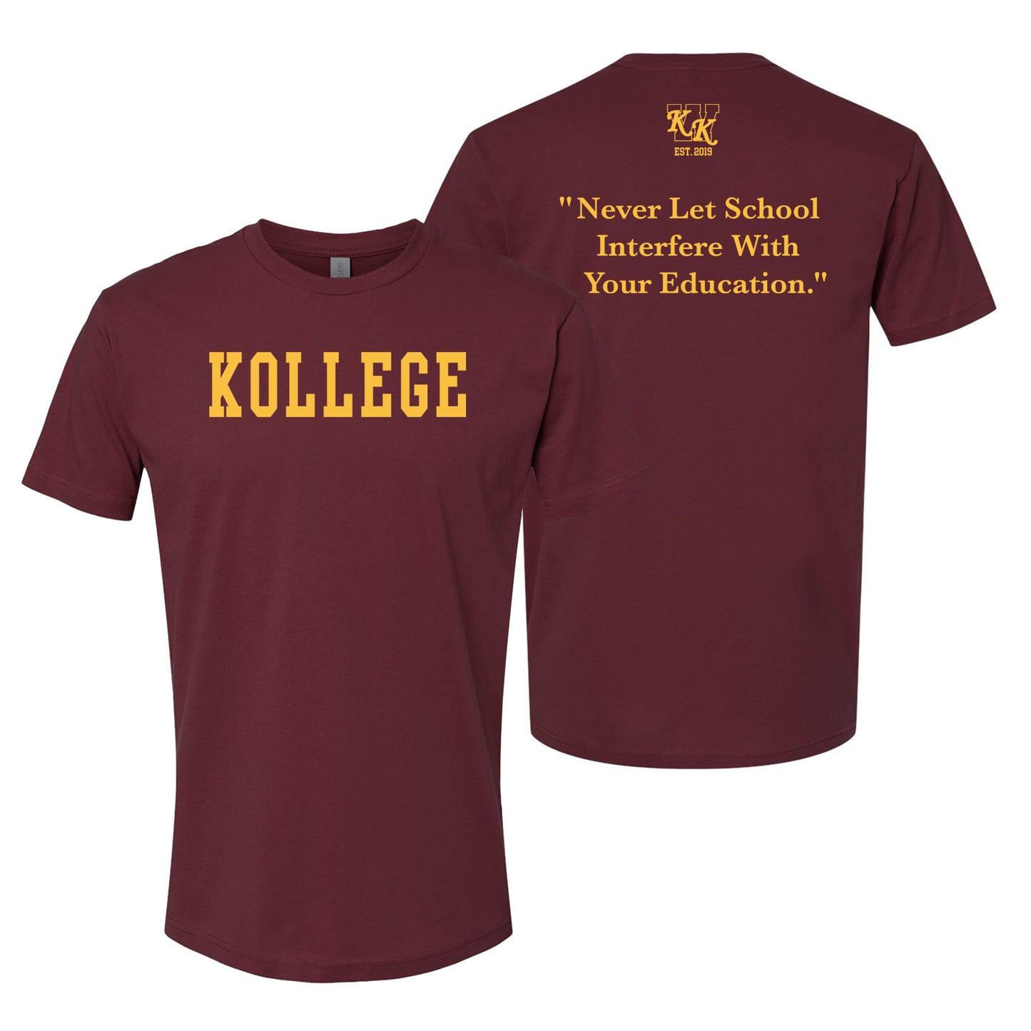 KOLLEGE - KK Dinkytown Klassic T-shirt - Maroon