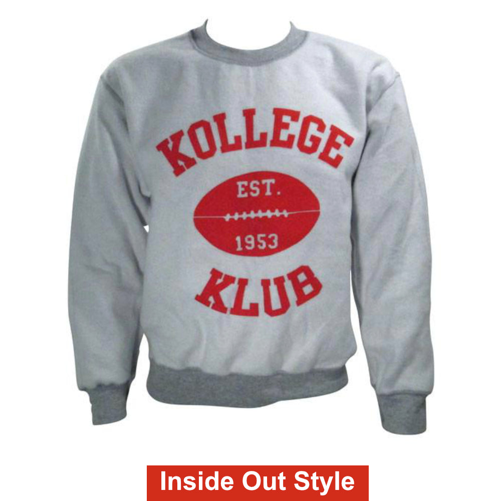 Kollege Klub Est 1953 Inside Out Crewneck - Sport Grey