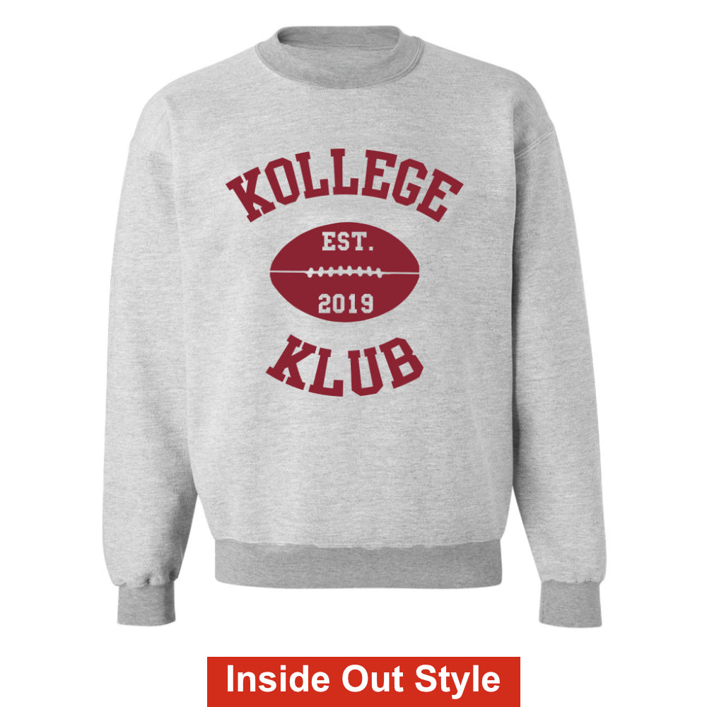 Kollege Klub Est 2019 Dinkytown Inside Out Crewneck - Sport Grey