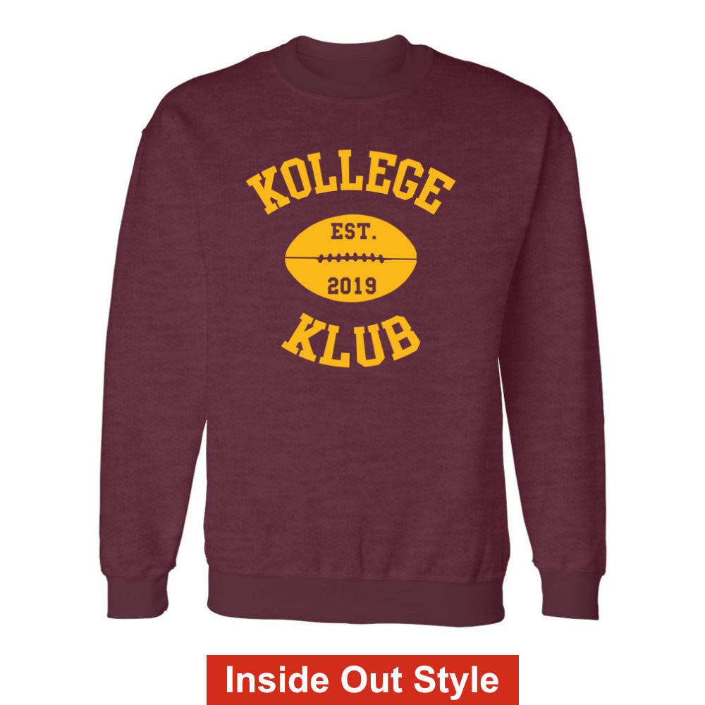 Kollege Klub Est 2019 Dinkytown Inside Out Crewneck - Maroon