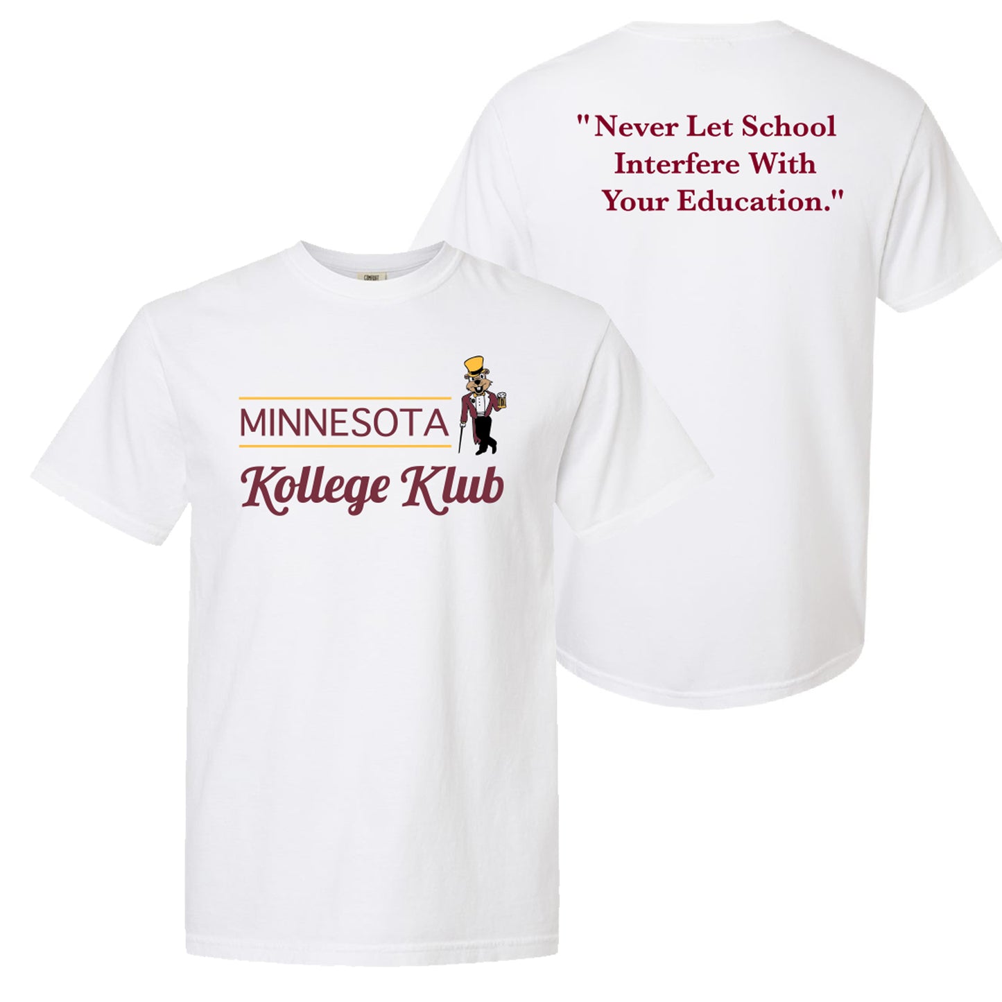 KK Comfort Colors Tee Dinkytown White